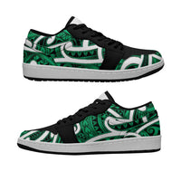 Aotearoa Maori Kowhaiwhai Low Sneakers Kakariki Puhoro and Patiki