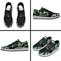 Aotearoa Maori Kowhaiwhai Low Sneakers Kakariki Puhoro and Patiki