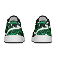 Aotearoa Maori Kowhaiwhai Low Sneakers Kakariki Puhoro and Patiki