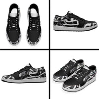 Aotearoa Maori Kowhaiwhai Low Sneakers Kiwikiwi Puhoro and Patiki