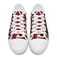 Aotearoa Maori Kowhaiwhai Low Top Shoes Whero Puhoro and Patiki