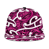 Aotearoa Maori Kowhaiwhai Snapback Cap Mawhero Puhoro and Patiki