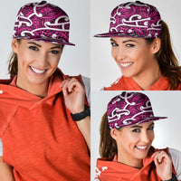 Aotearoa Maori Kowhaiwhai Snapback Cap Mawhero Puhoro and Patiki