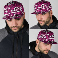 Aotearoa Maori Kowhaiwhai Snapback Cap Mawhero Puhoro and Patiki