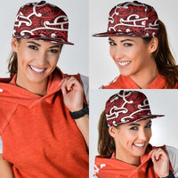 Aotearoa Maori Kowhaiwhai Snapback Cap Whero Puhoro and Patiki
