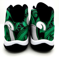 Aotearoa Maori Kowhaiwhai Sneakers J11 Kakariki Puhoro and Patiki