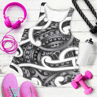 Aotearoa Maori Kowhaiwhai Women Racerback Tank Kiwikiwi Puhoro and Patiki