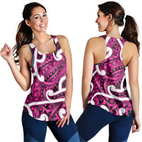 Aotearoa Maori Kowhaiwhai Women Racerback Tank Mawhero Puhoro and Patiki
