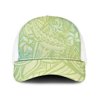 Baby Green Gradient Polynesia Mesh Trucker Cap Hawaiian Tribal Hammerhead Shark Tattoo - Polynesian Pride
