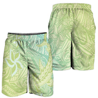 Baby Green Gradient Polynesia Shorts for Men Hawaiian Tribal Hammerhead Shark Tattoo - Polynesian Pride