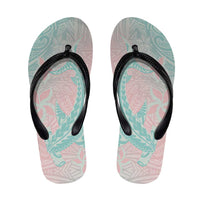 Baby Pink Gradient Polynesia Flip Flops Hawaiian Tribal Hammerhead Shark Tattoo LT14 Baby Pink - Polynesian Pride