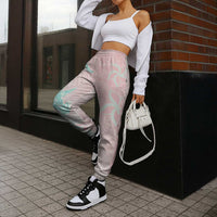 Baby Pink Gradient Polynesia Jogger Pants Hawaiian Tribal Hammerhead Shark Tattoo - Polynesian Pride