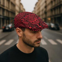 Basketball New Zealand Jeff Hat Red Maori Ta Moko Indigenous LT9 - Polynesian Pride