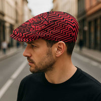 Basketball New Zealand Jeff Hat Red Maori Ta Moko Indigenous LT9 - Polynesian Pride