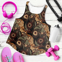 Batik Pedalaman Semen Lereng Style Women Racerback Tank Indonesian Traditional Pattern