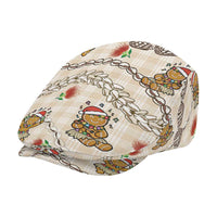 Beige Palaka Hawaii Mele Kalikimaka Jeff Hat Ohia Lehua Shell Leis Funny Gingerbread Santa - Polynesian Pride