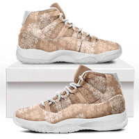 Beige Palaka Quilt Hawaii Sneakers J11 Traditional Hawaii-plaid Pattern LT14 Beige - Polynesian Pride