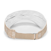 Beige Palaka Quilt Hawaii Sun Visor Cap Traditional Hawaii-plaid Pattern LT14 - Polynesian Pride