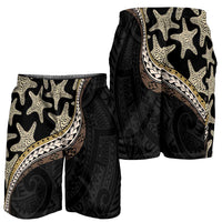 Beige Polynesian Starfish Unique Pattern Shorts for Men