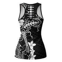 Black Hawaii Hollow Tank Top Hammerhead Shark Tattoo Curve Polynesian - Polynesian Pride