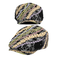 Black Palaka Hawaii Leis Jeff Hat Hawaiian-plaid Elegant Tropical Vibes - Polynesian Pride