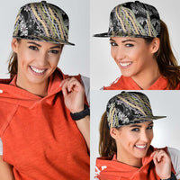Black Palaka Hawaii Leis Snapback Cap Hawaiian-plaid Elegant Tropical Vibes - Polynesian Pride