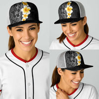 Black Tropical Plumeria With Galaxy Polynesian Art Baseball Net Cap - Polynesian Pride