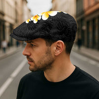 Black Tropical Plumeria With Galaxy Polynesian Art Jeff Hat - Polynesian Pride