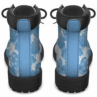 Blue Aloha Hawaii All Season Boots Monstera Hibiscus Plumeria Seamless Vibes - Polynesian Pride