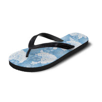 Blue Aloha Hawaii Flip Flops Monstera Hibiscus Plumeria Seamless Vibes LT14 - Polynesian Pride