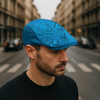 Blue Gradient Polynesia Jeff Hat Hawaiian Tribal Hammerhead Shark Tattoo LT14 - Polynesian Pride