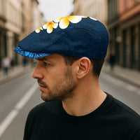 Blue Polynesia Jeff Hat Plumeria Tropical Leaves Galaxy Polynesian Art LT14 - Polynesian Pride