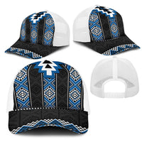 Blue Taniko Aotearoa Mesh Trucker Cap Niho Taniwha Mix Poutama - Polynesian Pride
