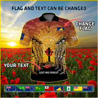 Custom 25 April ANZAC Day Polo Shirt Lest We Forget Army Corps Camouflage CTM14