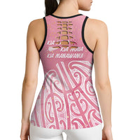 Breast Cancer Awareness Maori Hollow Tank Top Kia Kaha Kia Maia Kia Manawanui - Polynesian Pride