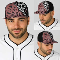 Brown New Zealand Baseball Net Cap Aotearoa Kowhaiwhai Mix Taniko Art - Polynesian Pride