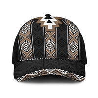 Brown Taniko Aotearoa Baseball Net Cap Niho Taniwha Mix Poutama - Polynesian Pride