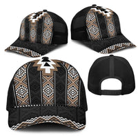 Brown Taniko Aotearoa Mesh Trucker Cap Niho Taniwha Mix Poutama - Polynesian Pride