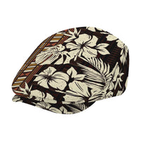 Bula Fiji Masi Jeff Hat Tapa Tropical Hibiscus Half Stylized - Polynesian Pride