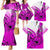 Pink Hawaii Family Matching Outfits Mermaid Dress And Hawaiian Shirt Polynesian Shark Tattoo LT14 - Polynesian Pride