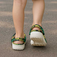 Cook Islands Mere Kiritimiti Clogs Shoes Pacific Patchwork Xmas Vibes - Polynesian Pride