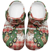 Cowboy Hawaii Mele Kalikimaka Clogs Shoes Paniolo Kukui Nut Pikake Lei Red Version - Polynesian Pride