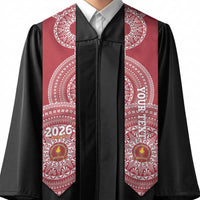 Custom Beulah College Tonga Graduation Stole Class Of Year Tongan Ngatu Pattern LT14 - Polynesian Pride