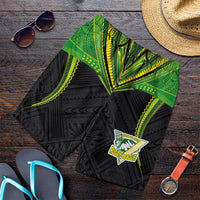 Custom Cook Islands Rugby Shorts for Men Tatau Art Sport Style Black Color