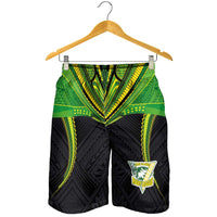 Custom Cook Islands Rugby Shorts for Men Tatau Art Sport Style Black Color