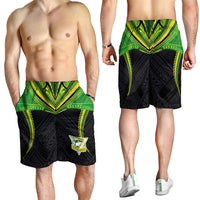 Custom Cook Islands Rugby Shorts for Men Tatau Art Sport Style Black Color