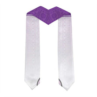 Custom Dudley School Graduation Stole With Fijian Tapa Pattern