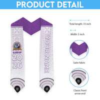 Custom Dudley School Graduation Stole With Fijian Tapa Pattern