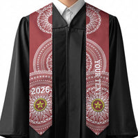 Custom Eua High School Tonga Graduation Stole Class Of Year Tongan Ngatu Pattern