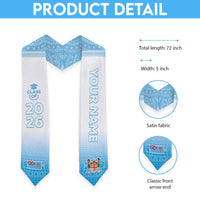 Custom Fiji Graduation Stole Fijian Tapa Pattern